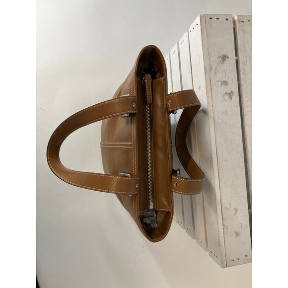 COACH 9572 LARGE BROWN SMOOTH LEATHER SHOULDER BAG - Picture 13 of 17